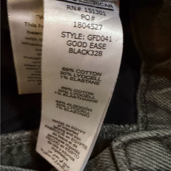 Good American Gray Good Ease Straight Leg Jeans - Picture 4 of 5